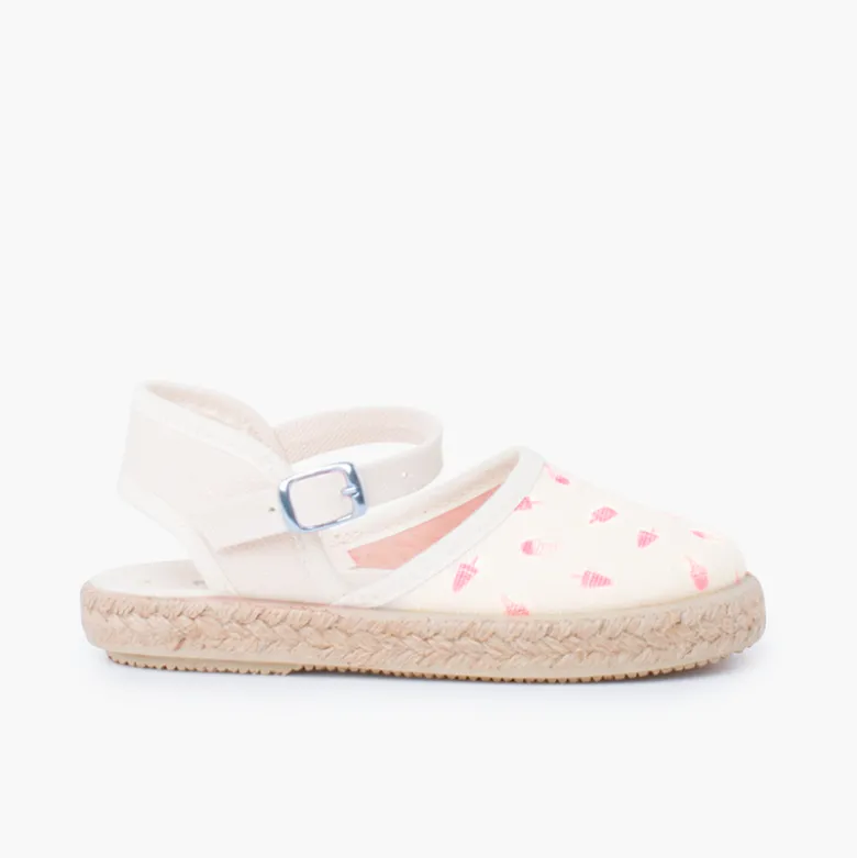 Alpargatas Niña Hebilla con Estampados