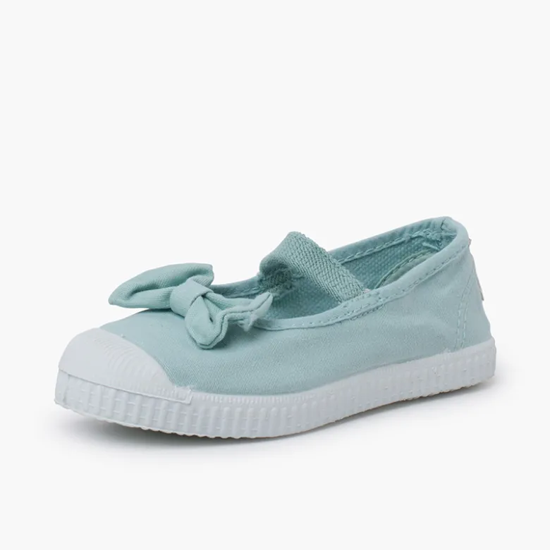 Bailarina elástico y lazo suela zapatillas