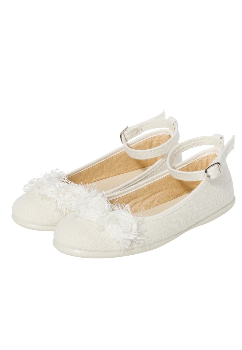 Bailarina lino pulsera con flor