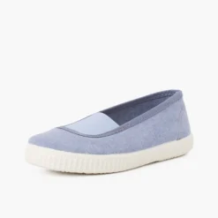 Bailarinas elástico lona eco y suela tipo zapatillas