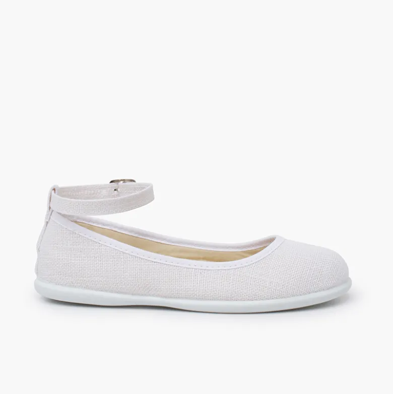 Bailarinas lino pulsera y lazo tul