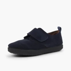 Blucher de tira adherente casual en piel de serraje