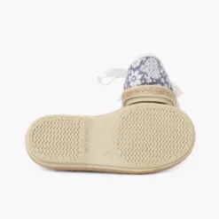 Blucher flores y yute cordones raso