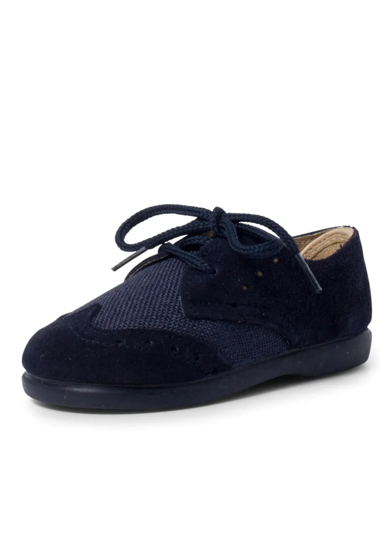 Blucher lino y serraje picado niños