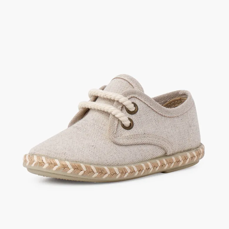 Blucher niño lona suela yute bicolor