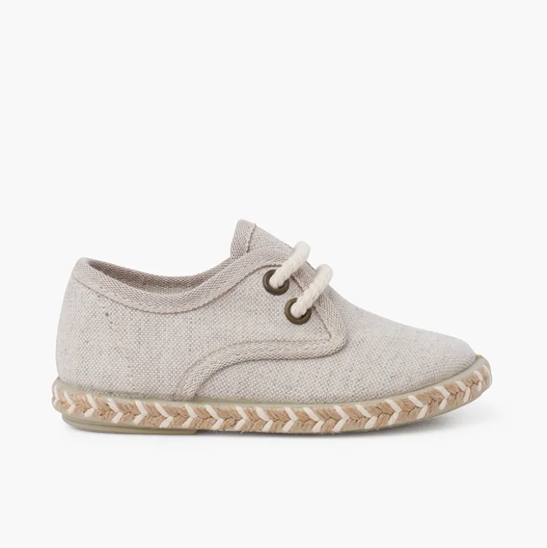 Blucher niño lona suela yute bicolor