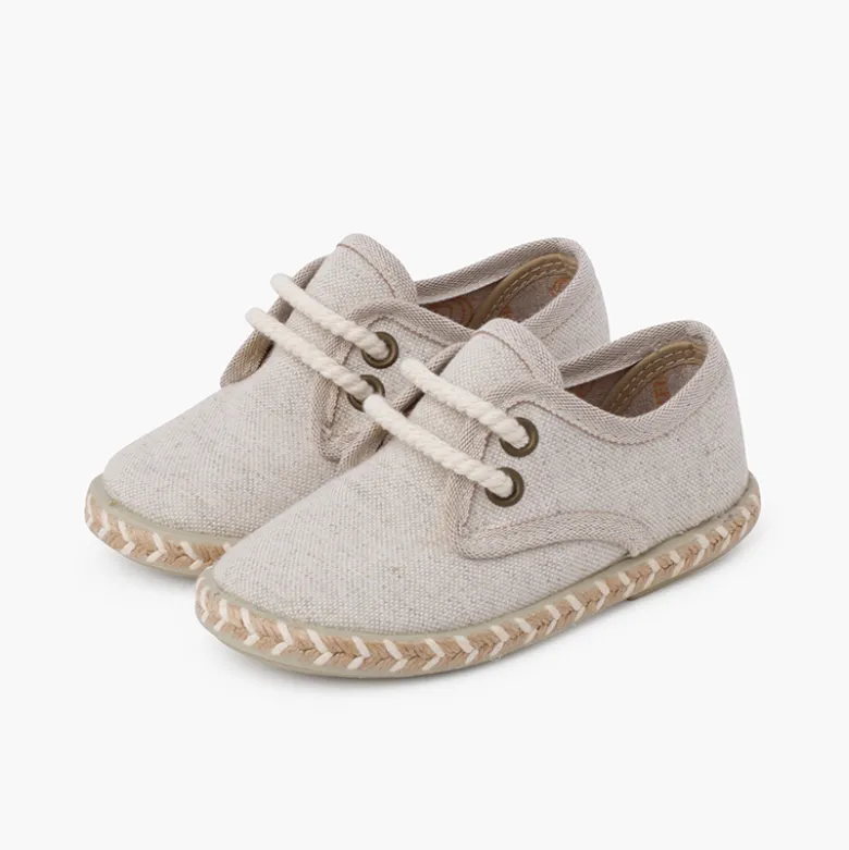 Blucher niño lona suela yute bicolor