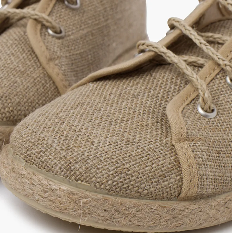 Blucher niños lino cordones yute