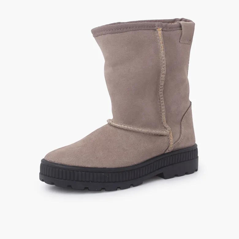 Bota Australiana Suela Ancha y Borreguito