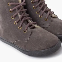 Bota borrego cordones cremallera lateral