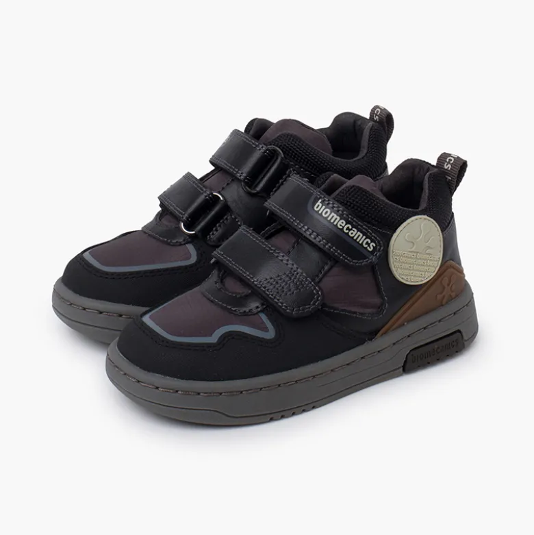 Bota deportiva piel doble tira adherente