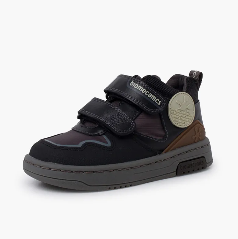 Bota deportiva piel doble tira adherente
