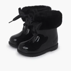 Botas Agua Bajas Pelito y Lazo Raso