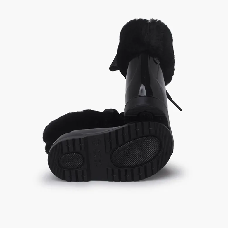 Botas Agua Bajas Pelito y Lazo Raso