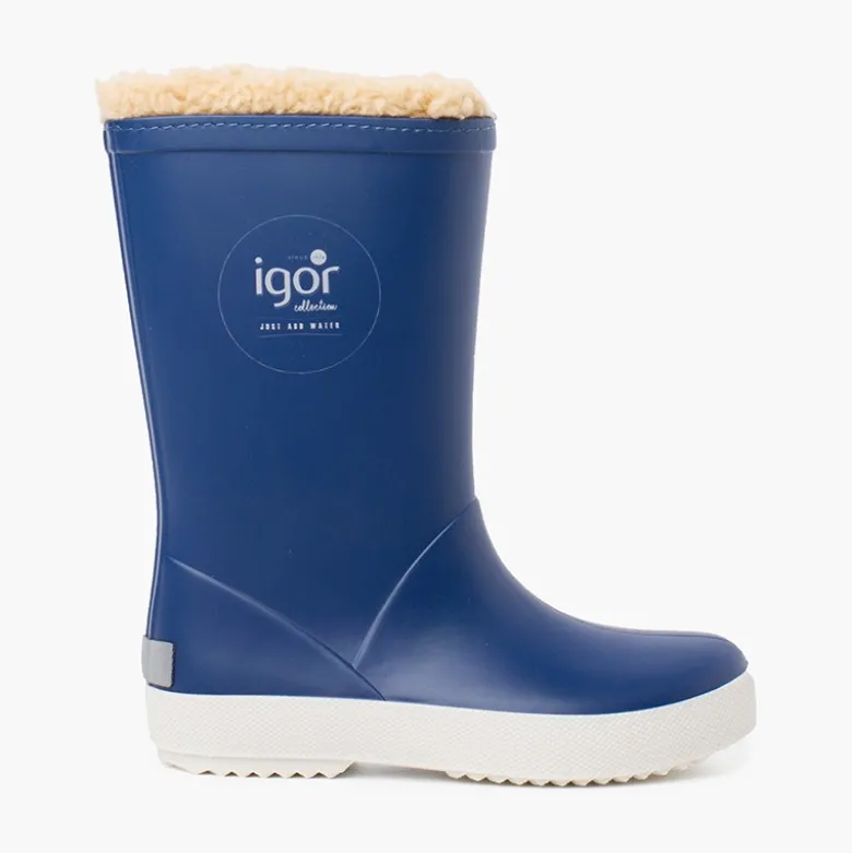 Botas agua borreguito interior para niños