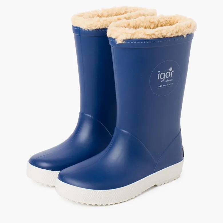 Botas agua borreguito interior para niños