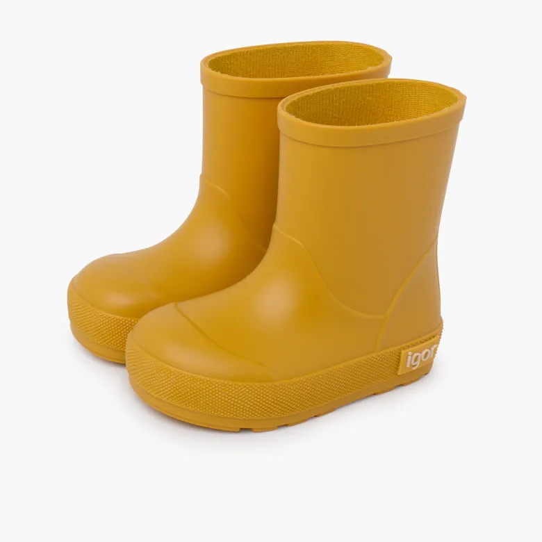 Botas agua niño y niña suela fina