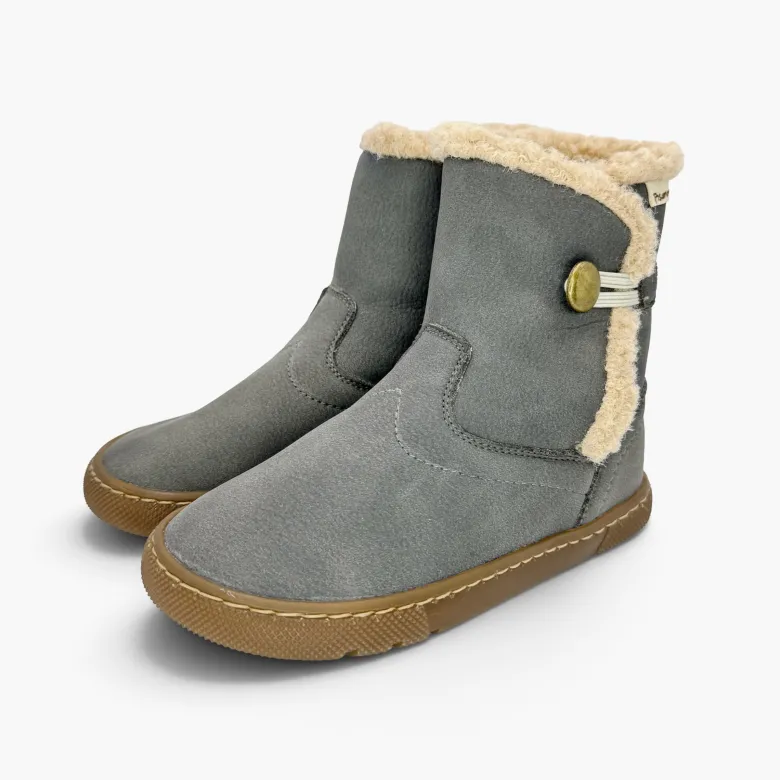Botas barefoot forro borreguito cierre botón