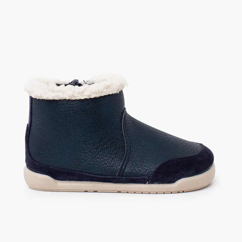 Botas barefoot neopiel cuello borreguito