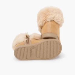 Botas niña cuello pelito suela fina