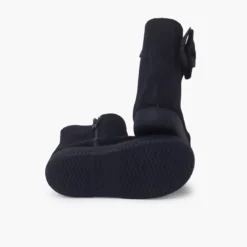 Botas niña serraje lazo lateral grande