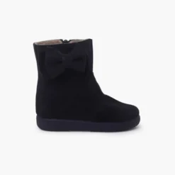 Botas niña serraje lazo lateral grande