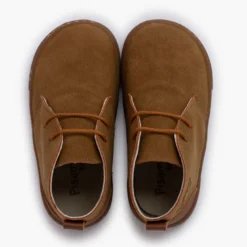 Botas niño barefoot cordones talonera cuero