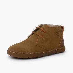 Botas niño barefoot cordones talonera cuero