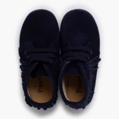 Botas niños serraje flecos puntera redonda