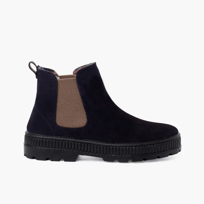 Botas niños suela track con elástico