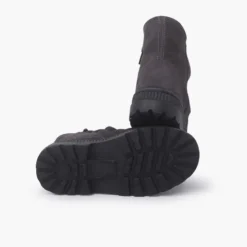 Botas serraje efecto arrugado