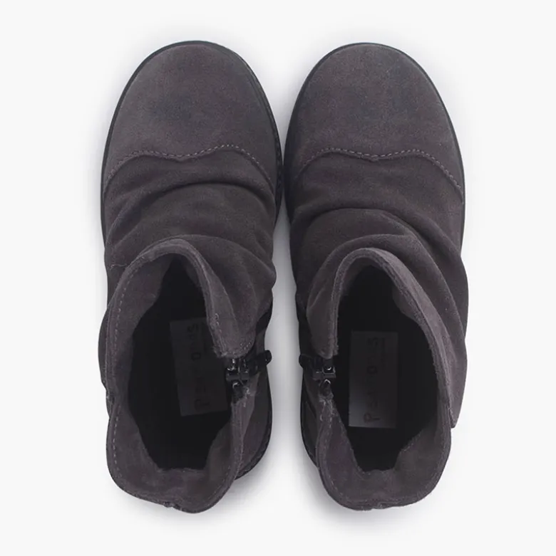 Botas serraje efecto arrugado