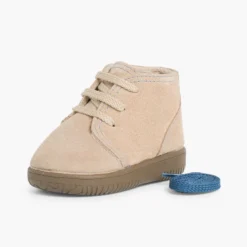Botas Serraje Niños Cordones Intercambiables