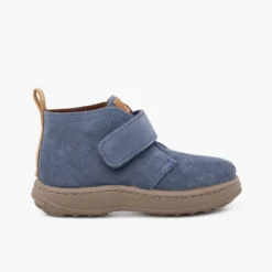Botas serraje niños suela sport tira adherente