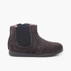 Botines picados niña cremallera y elástico