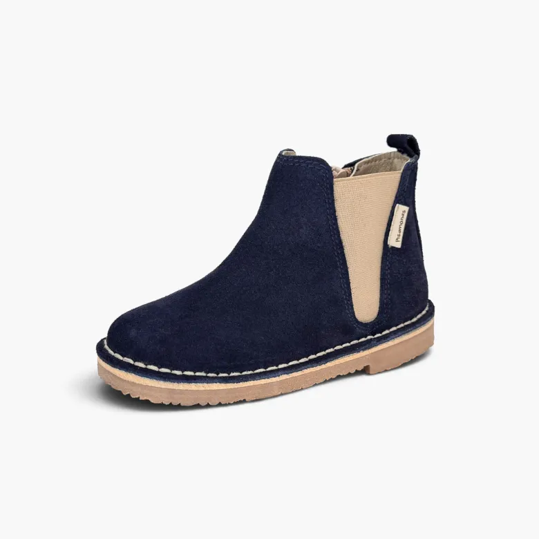 Botines serraje Chelsea elástico y cremallera