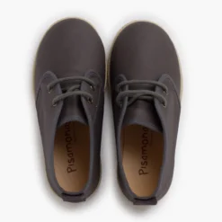 Botita cuero vegano cordones