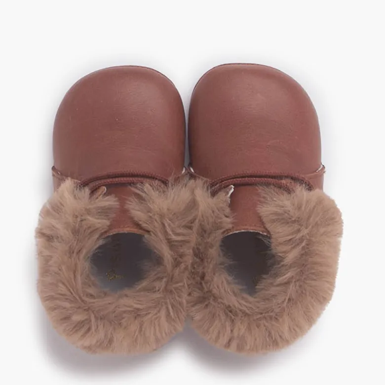 Botitas Bebe Cordones y Cuello Pelito