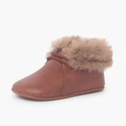 Botitas Bebe Cordones y Cuello Pelito