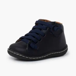 Botitas piel lavable niños cordones elásticos