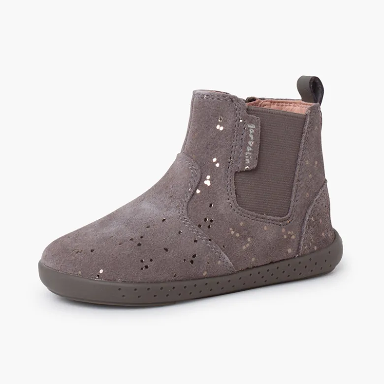 Botín minimal glitter con elástico lateral