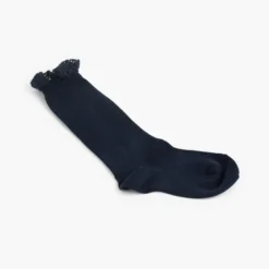 Calcetines altos con puntilla