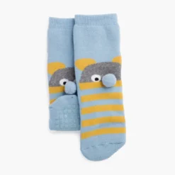 Calcetines antideslizantes rizo pompón oso