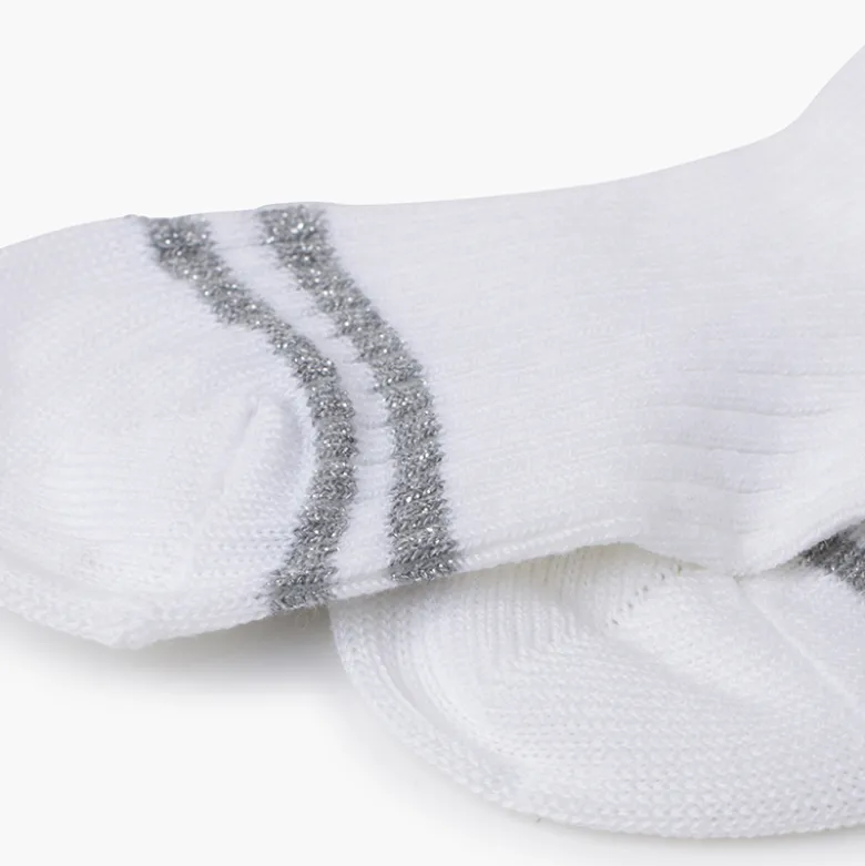 Calcetines invisibles rayas brillo