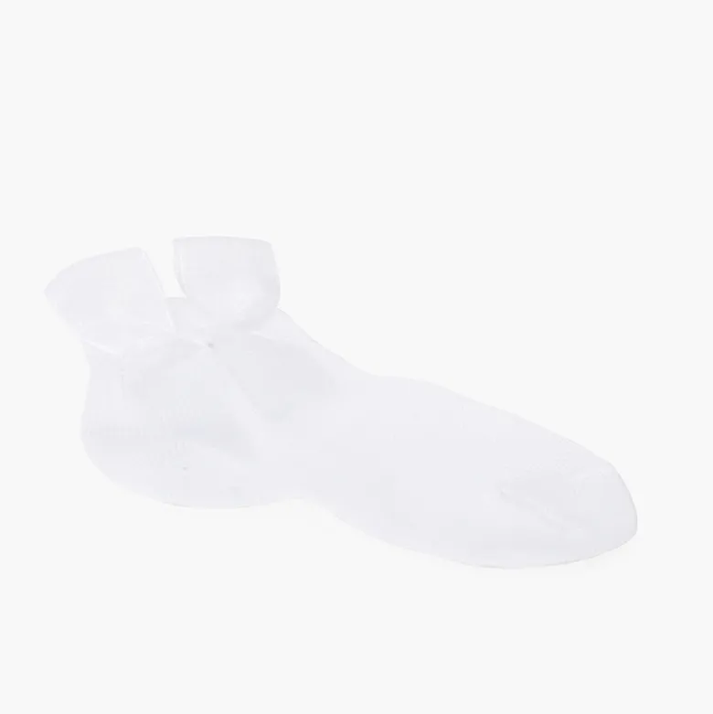 Calcetines lazo organza cortos lisos