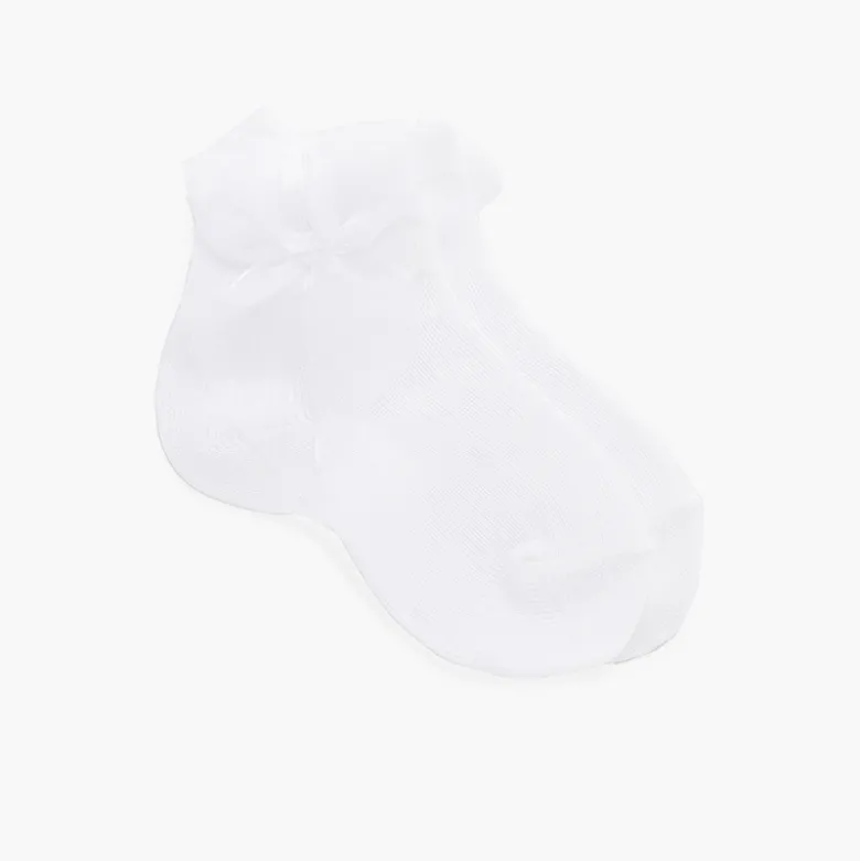 Calcetines lazo organza cortos lisos