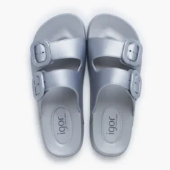 Chanclas goma eva habana metalizadas