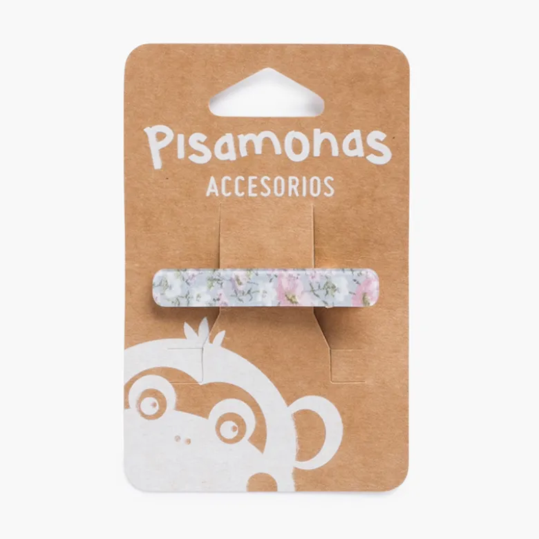 Clip de pelo estampado flores