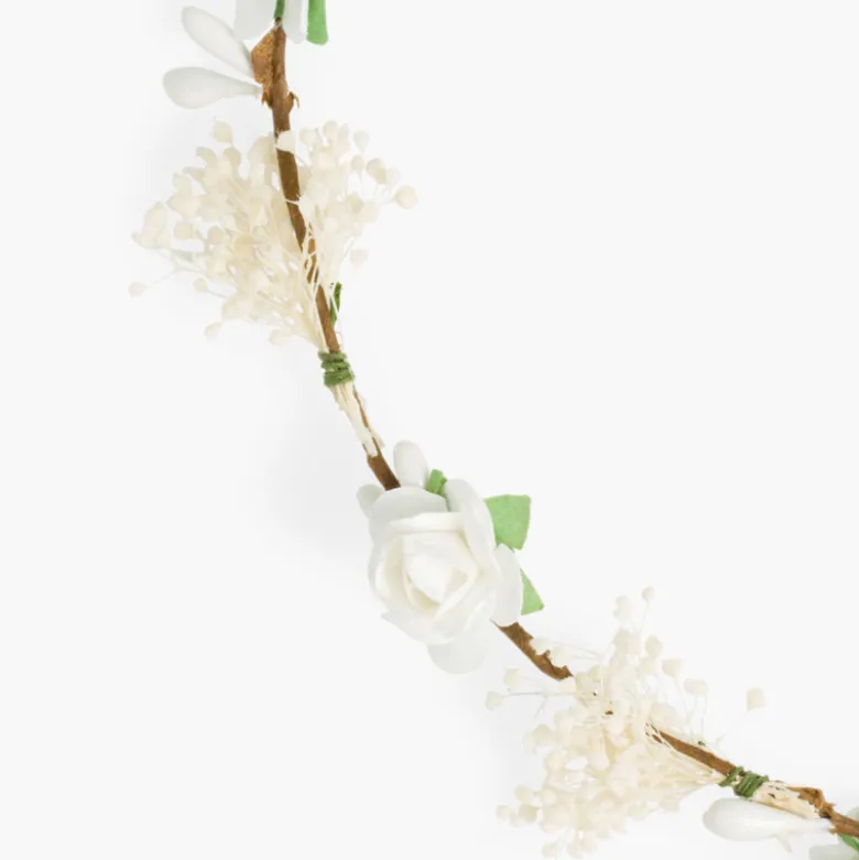 Corona sencilla flores y gypsophila