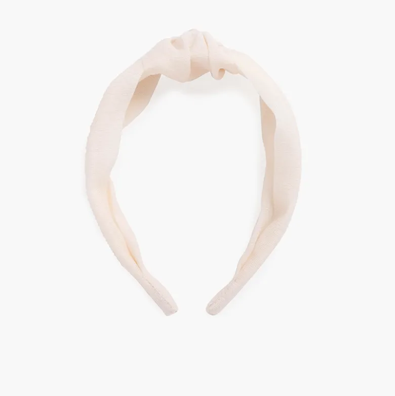 Diadema nudo ancha bambula líneas